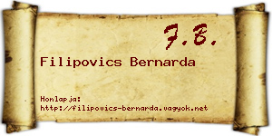 Filipovics Bernarda névjegykártya
